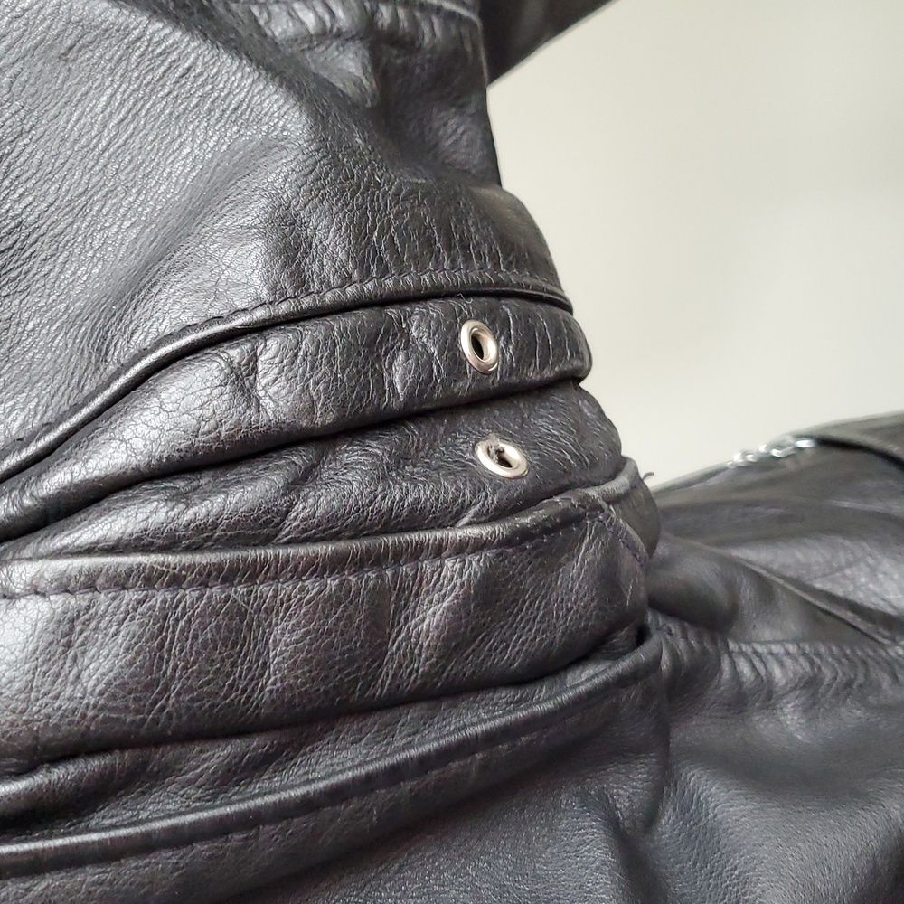Vintage Schott Perfecto Womens 108W '90s Black Leather Motorcycle Jacket Sz 12 - Picture 8 of 16